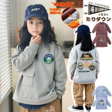 儿童加厚加绒卫衣2025冬季童装奥粒绒衣服山系男童摇粒绒保暖上衣