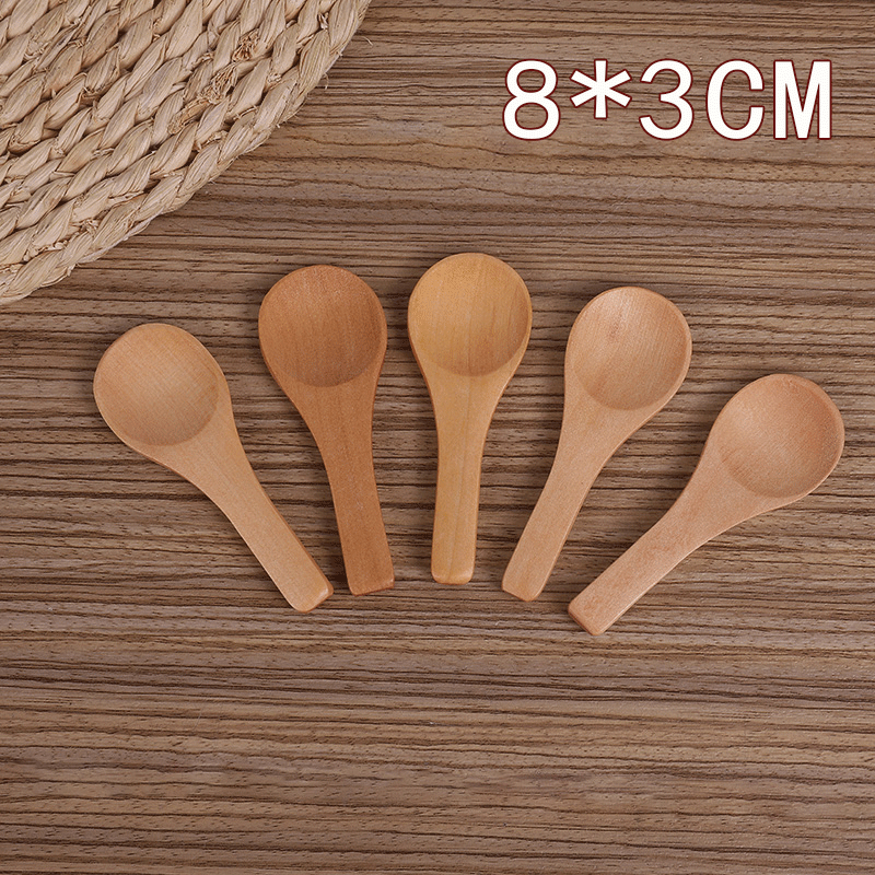 Japanese wooden small spoon wholesale 8cm handmade small wooden spoon powder wooden spoon milk powder spoon can be laser engraved logo Japanese wooden small spoon wholesale 8cm handmade small wooden spoon powder wooden spoon milk powder spoon can be laser engraved logo