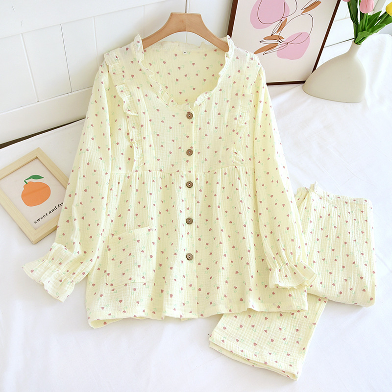 ZHY 작은 튤립 크레이프 레이스 칼라 감금복