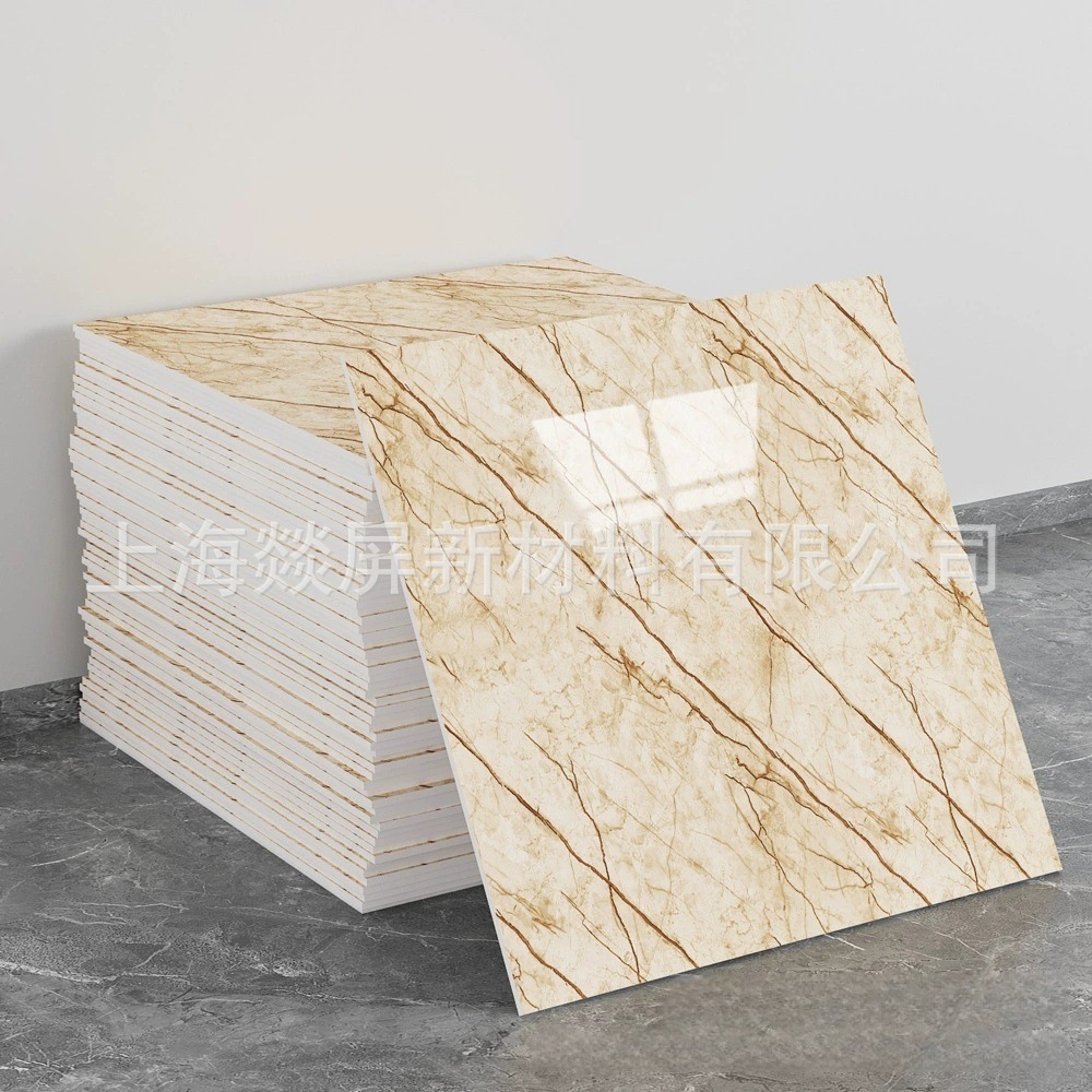 Autoadhesivo impermeable imitación de azulejos de pared de aluminio placa de plástico renovación decoración de cocina de mármol pegatinas de pared de baño