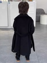 男女毛呢大衣秋冬中长款呢子风衣新款男孩休闲中大童韩版洋气外套