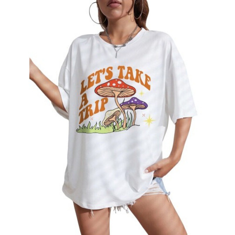 2023 Summer Cross-Border Export New Women's Clothing 3D Digital Printing Casual Fashion Trendy Women's Round Neck Short Sleeves