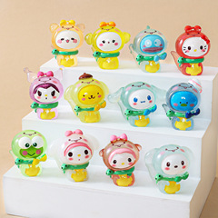 かわいいサンリオ夜光カバー頭蛇蛇萌粒公仔DIYアクセサリーミニ樹脂デスクトップ小置物