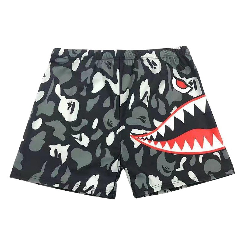 Cross-Border Digital Printed Nylon Swimming Trunks for Men Wholesale Boxer Shorts Quick-Drying Four-Corner Shorts Factory Supply New Trendy Style
