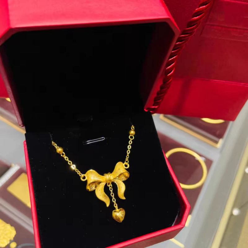 ベトナム産砂金女性用ネックレスジュエリー金メッキ花蝶ペンダント鎖骨チェーンメーカー卸売花ペンダント|undefined
