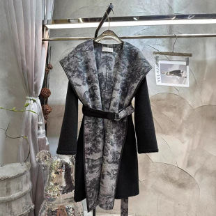 Shenzhen Nanyou 2025 New High-End Elegant Lady Fashion Large Lapel Belt Mid-Length Outwear for Women