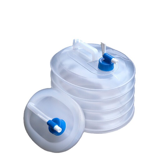 Outdoor retractable 3L5L15 liter folding bucket large capacity with faucet travel camping storage car water bucket