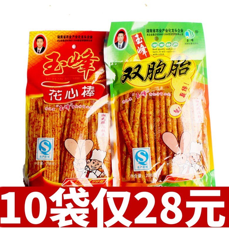 Yufeng Twins Flower Heart Sticks Spicy Snacks Childhood Nostalgic Campus Late Night Snacks Old-Fashioned Hand-Shred Sticks