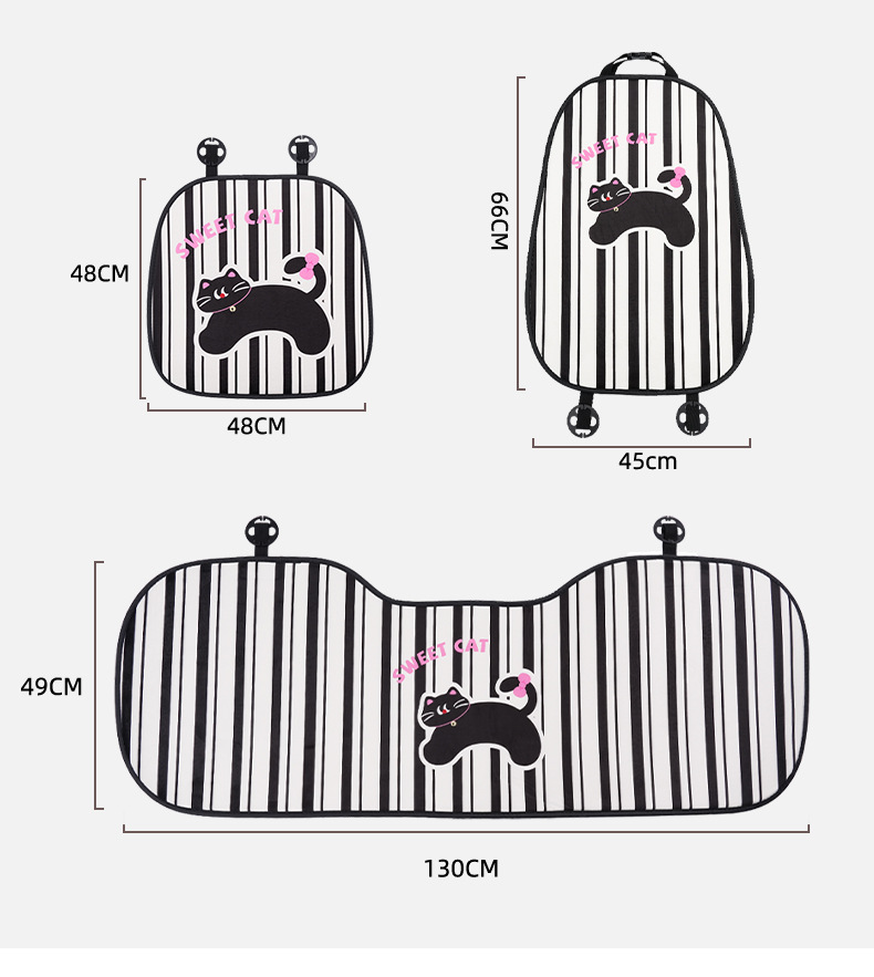 Cartoon Car Seat Cushion, High-End, Cute Cat Car Comfortable Seat Cover, Winter Plush Warm Car Seat Cushion