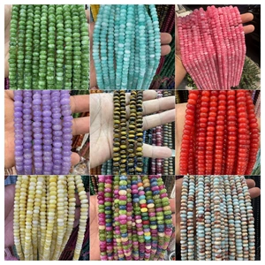 Cross-border abacus beads 5*8mm white stone optimization abacus beads loose beads diy jewelry clothing accessories this finished product separation beads