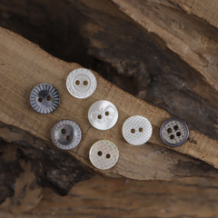 白色天然貝殼襯衫紐扣新款黑蝶貝黑色襯衣連衣裙百搭扣子11.5mm