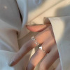 Tide, one size small design fashionable ring, trend of season, on index finger