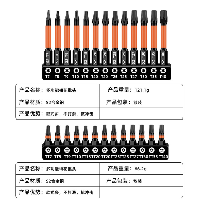 クロスボーダー耐衝撃性磁気ワンワードクロスビットハンドドリルネジセット電動ドライバーインパクトビット|undefined