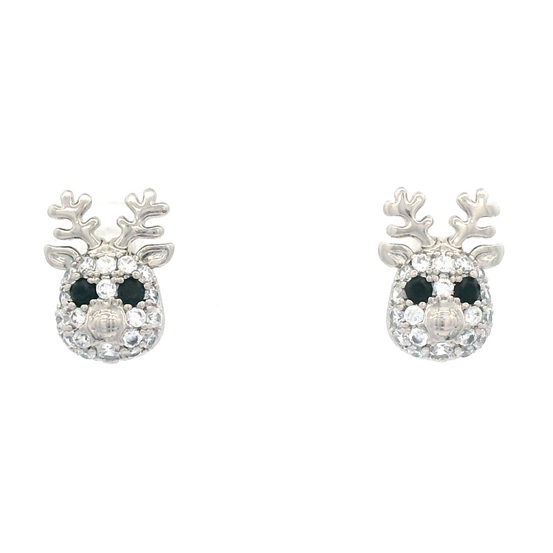Xuping micro diamonded alce pendientes de dibujos animados japoneses y coreanos lindos pendientes de ciervo ligero lujo alta sensación de pendientes mujeres al por mayor