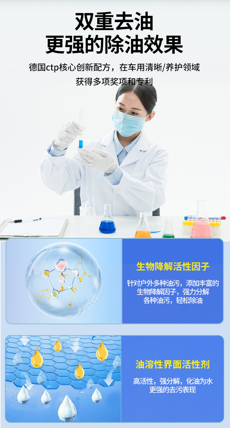 Oil film remover car front windshield oil film remover car window cleaner wiper foam oil film