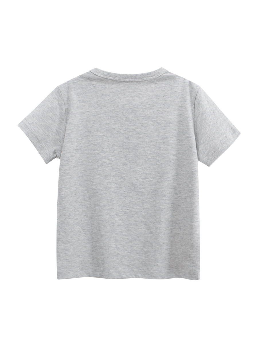 27kids ropa infantil de verano para niños 2025 nuevo estilo estilo occidental camiseta de manga corta ropa de dibujos animados para bebés suministro transfronterizo