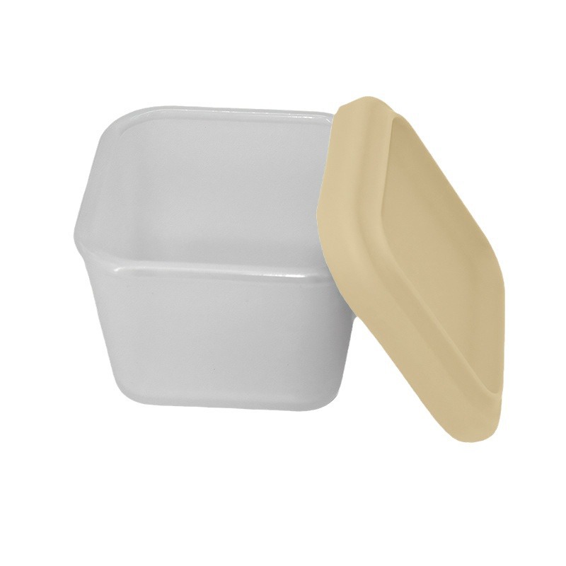 Contenedor de salsa de ensalada de silicona transfronteriza caja de almuerzo para niños divisor de bocadillos con cubierta caja de queso congelador