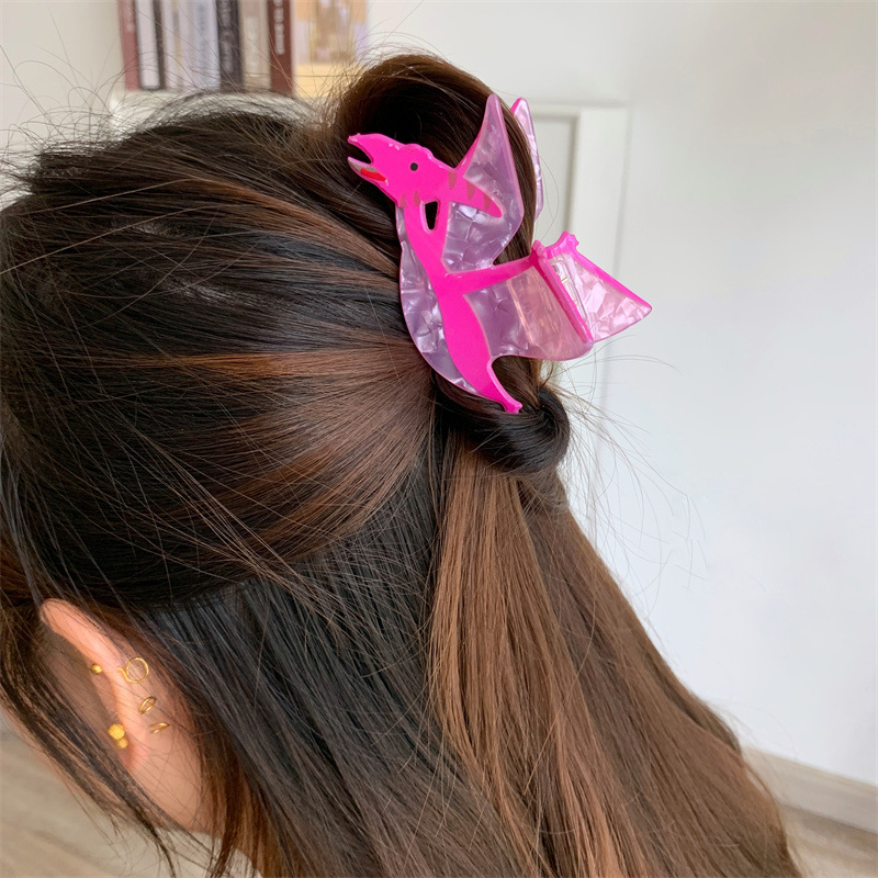 35g Weight Hair Claws Hair Accessories Type 1 Piece Quantity Holiday, Party Occasion Arylic Material Dinosaur Pattern Women's Gender Cute Style Cute Little Dinosaur Acrylic Small Jaw Clip Cute Personality Sweet Niche Hair Claw Hairpin Hair Ornaments New 17