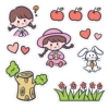 Sticker, cream rabbit