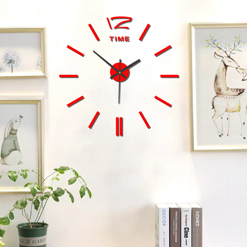 Reloj de pared DIY europeo para hogar, reloj silencioso para dormitorio, diseño creativo personalizado con acrílico luminoso