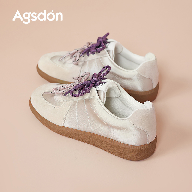 Augu Shi Dengde zapatos de entrenamiento para mujeres 2025 nuevo ballet de verano Gump zapatos descalzos con suela delgada zapatos casuales blancos