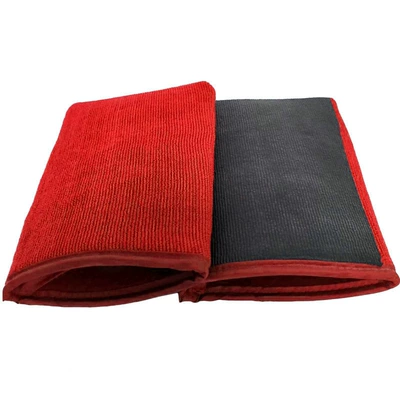 Car cleaning tools | Wipe - striped-mud-gloves-red