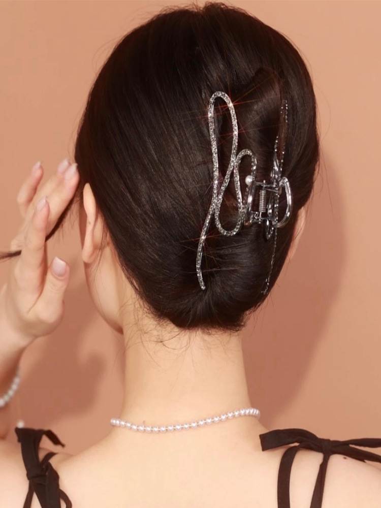 Premium geometric minimalist hair clip, large size hair clip for thick hair volume, back of head influencer hair clip, shark clip hair claw