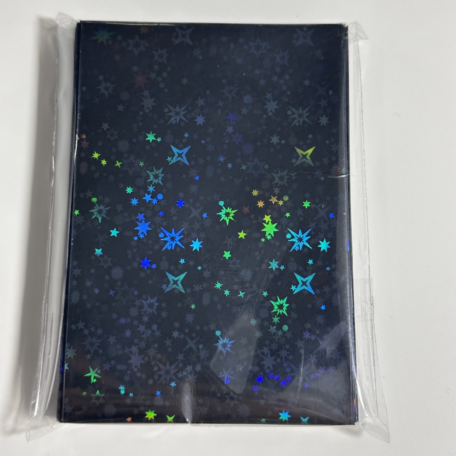 Nuevo flash de estrella láser 61*91 película de tarjeta esmerilada de dos capas 20 tarjeta plana de seda película de color tarjeta pequeña cubierta protectora