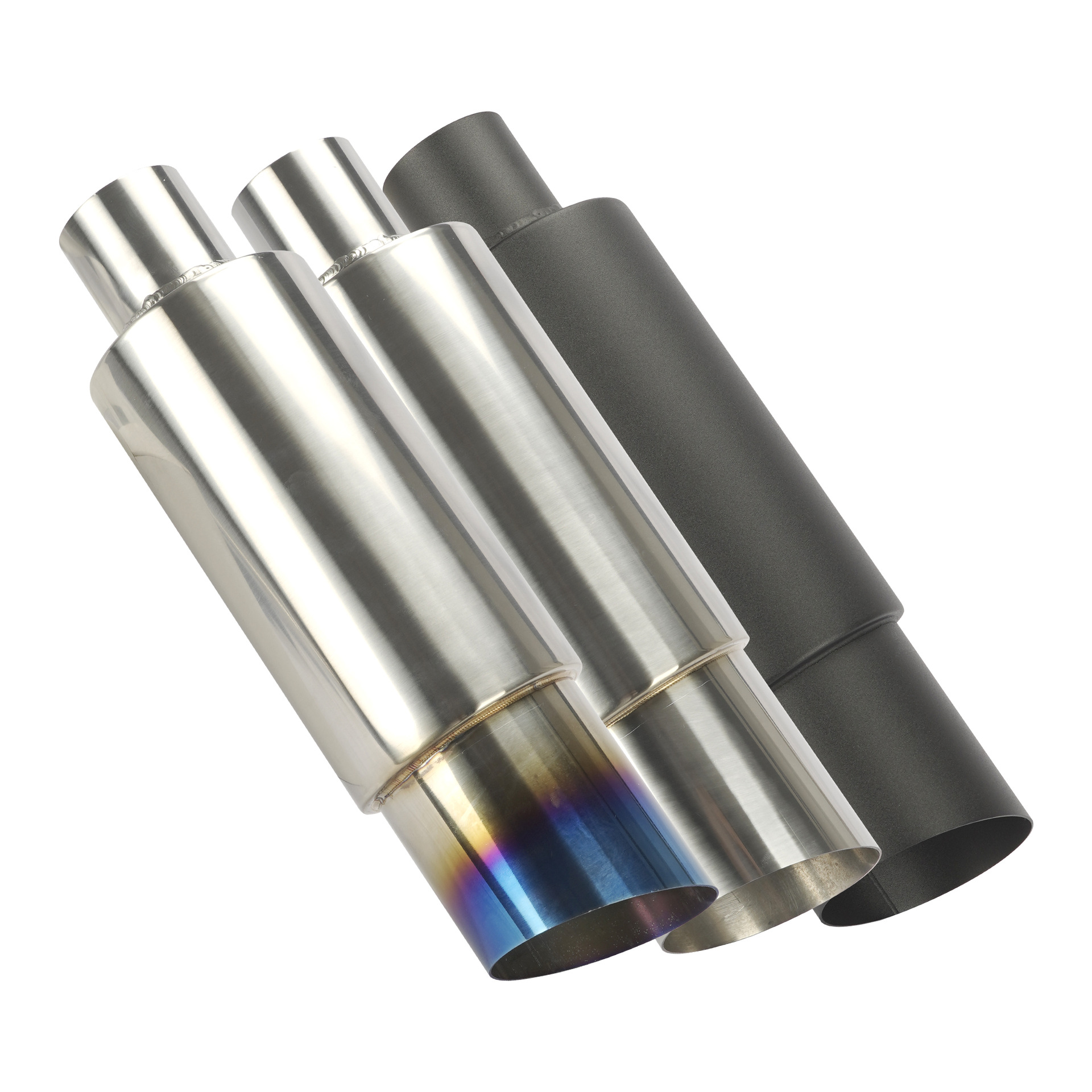 Car exhaust pipe modification direct exhaust silencer N1 style universal stainless steel tail drum 51 57 63MM