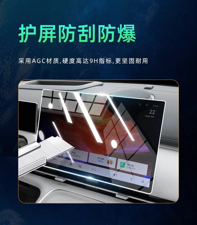 Geely Galaxy Starship 7 Interior Screen Protection Tempered Film Emi Central Control Film Automotive Supplies Modification Accessories Sticker