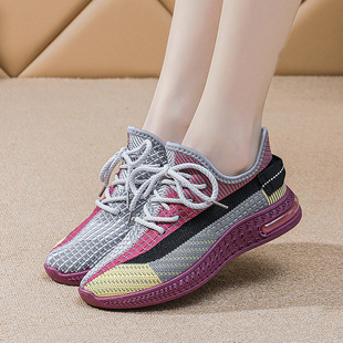 2025 new spring and summer casual mesh women's fly woven shoes women's soft soles high-end shoes breathable running sneaker