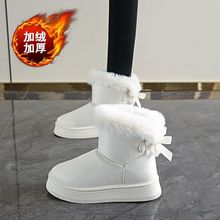 孕妇专用雪地靴女冬季加绒加厚大棉鞋大码41到43防滑短靴软底靴子