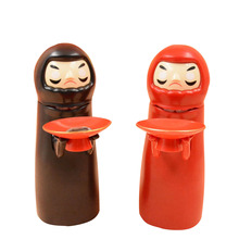 日本达摩许愿无脸存钱罐电动吃钱音乐打嗝偷钱自动储蓄罐摆件跨境