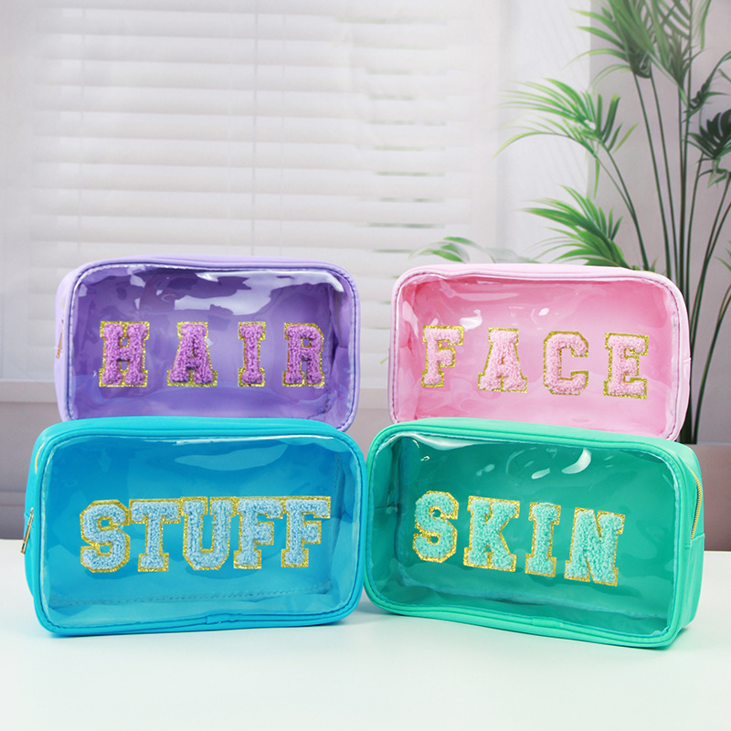 Amazon nuevo producto transfronterizo bolsa de maquillaje impermeable bolsa de lavado de PVC transparente multifuncional bolsa de almacenamiento portátil de viaje