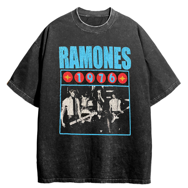 1974 Ramones Punk Rock Washed Vintage American Retro T-Shirt 1974 Ramones Punk Rock Washed Vintage American Retro T-Shirt