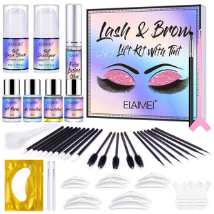 Cross-border ELAIMEI beauty eyelash hot dyeing artifact eyelash eyebrow two-in-one simple hot dyeing tool suit