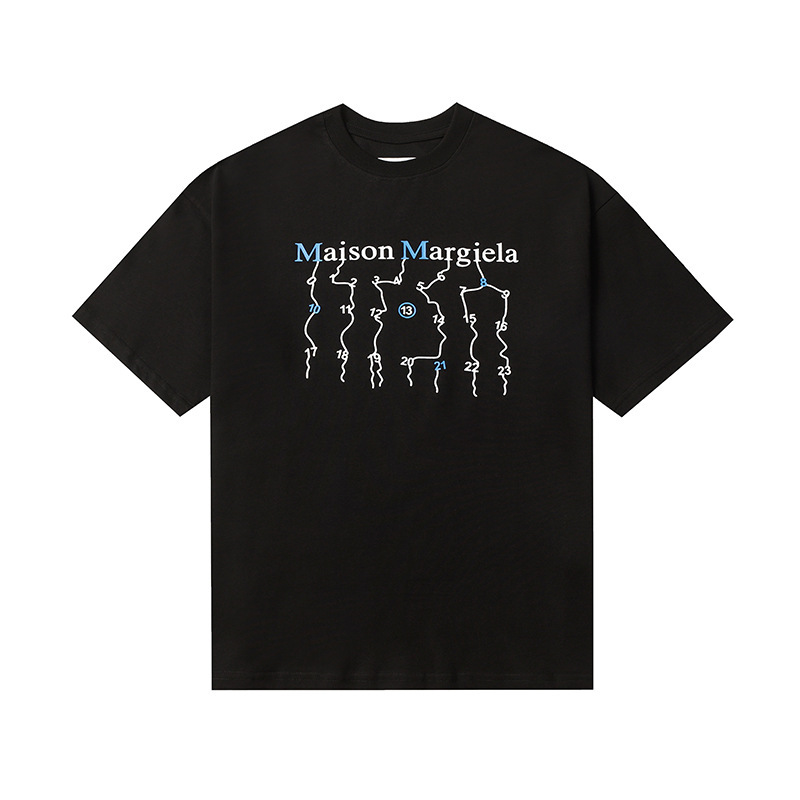 Maison Margiela MM6 ピュアコットン二重糸半袖メンズ Tシャツ高品質スポットのクロスボーダー限定|undefined