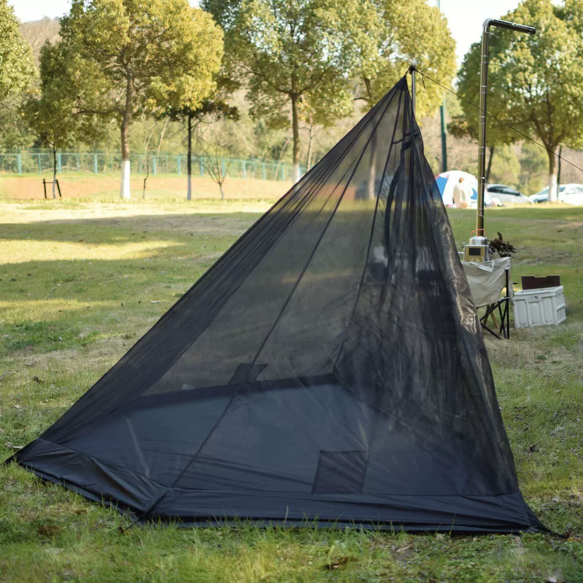 户外露营帐篷透气便携网纱帐篷八面金字塔帐篷内帐防蚊防水帐篷