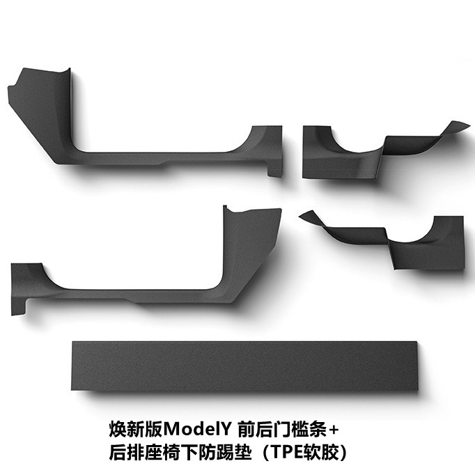 Tesla – Chair back anti-kick pad for Tesla Model - applicable-to-25-refreshed-modely-tpe-front-and-rear-door-sills-rear-seat-anti-kick