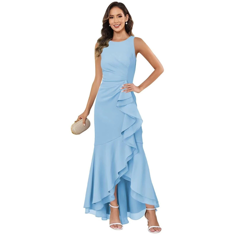 Cross-Border Women's Clothing European and American Amazon Ebay Hip-Hugging Long Dress Cocktail Party Mermaid Dress Bridesmaid Dress Evening Gown Cross-Border Women's Clothing European and American Amazon Ebay Hip-Hugging Long Dress Cocktail Party Mermaid Dress Bridesmaid Dress Evening Gown