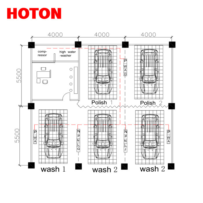 豪华精洗四工位全套设备（7.66万元）
