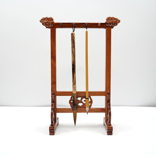 Vintage red sandalwood solid wood brush hanging 8 hanging adult mahogany study four treasures Ming style carving shelf ornaments wholesale