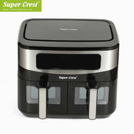 Super Crest 跨境双开门可视窗空气炸锅智能家用大功率SCT-9027A