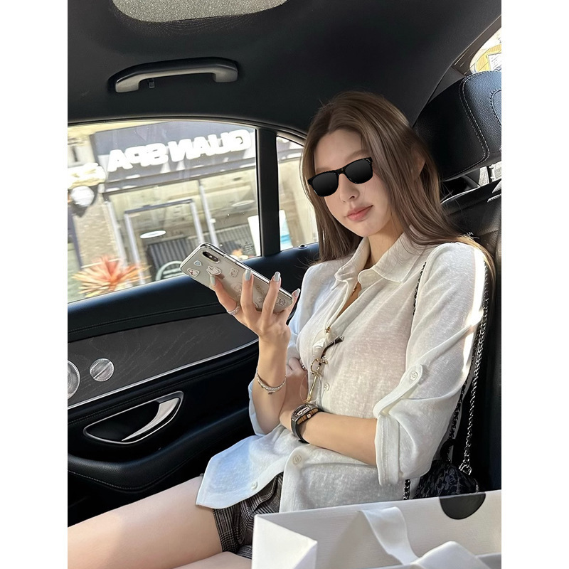 Good Morning Fan Fan "Soft Mask Shirt" Loose Adjustable Sleeves Rolled Edge Breathable Knitted Shirt