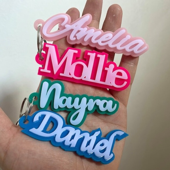 Pod Cross-Border Etsy Hot-Selling Double-Layer Acrylic Name Keychain Backpack Pendant One Piece Pod Cross-Border Etsy Hot-Selling Double-Layer Acrylic Name Keychain Backpack Pendant One Piece