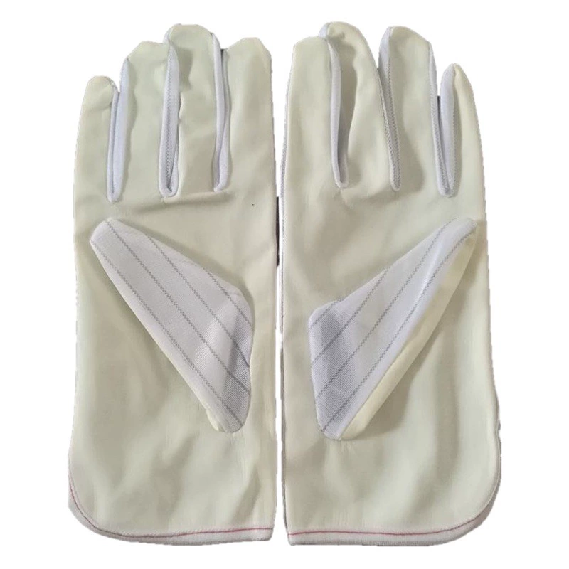 Анти-статическое PU перчатки без серы риса Белый Желтый PU анти-статическое полоса перчатки пыли-Бесплатная электронный завод печатных плат завод Специальные