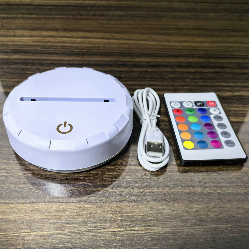 Заводская прямую продажа интерфейс USB-C 3D ночник базовый креативный LED цветной светящийся сенсорный свет USB пульт дистанционного управления