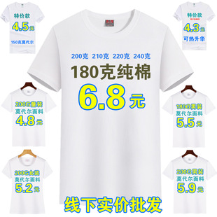 Pure white T-shirt wholesale sublimation heat transfer hand-painted modal quick-drying mesh cotton T-shirt children's manufacturers wholesale