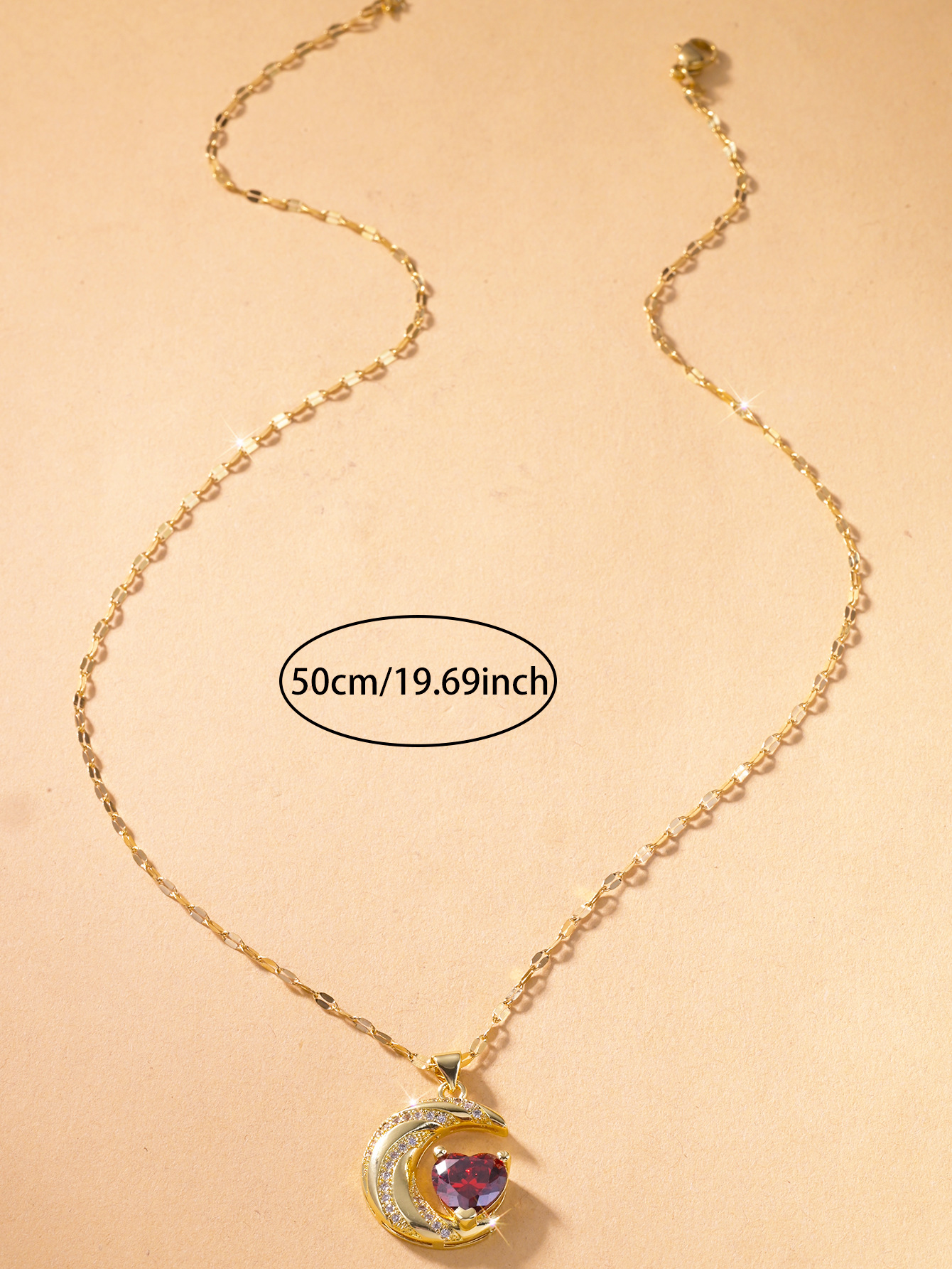 12g Weight Titanium Steel Pendant Material Zircon Inlay Material Pendant Necklace Classification Titanium Steel Chain Material 1 Piece Quantity Holiday, Daily Occasion Titanium Steel Material Moon, Heart Shape Pattern Unisex Gender Inlay Design Casual, Sweet Style Wholesale Jewelry Casual Sweet Moon Heart Shape Titanium Steel Zircon Inlay Pendant Necklace 3
