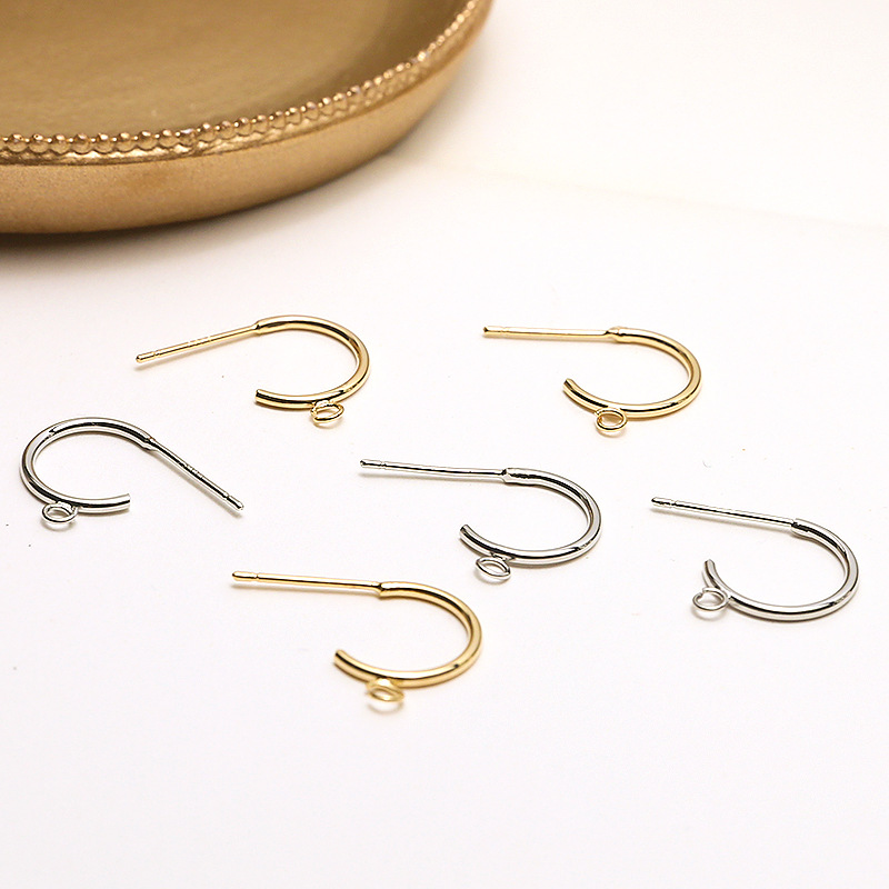 10 PCS/Package Copper Solid Color Ear Stud Accessories Simple Style display picture 8